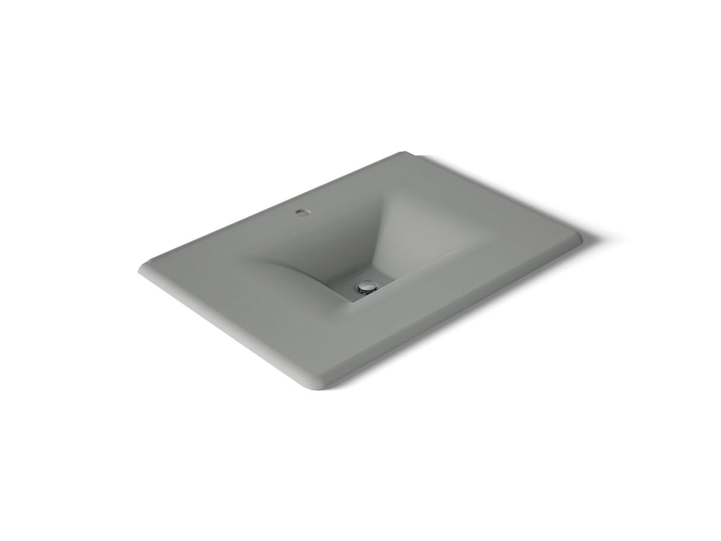 KOHLER K-3049-1-FT Iron/Impressions 31" Enameled Cast Iron Vanity Top With Integrated Rectangular Sink - Basalt