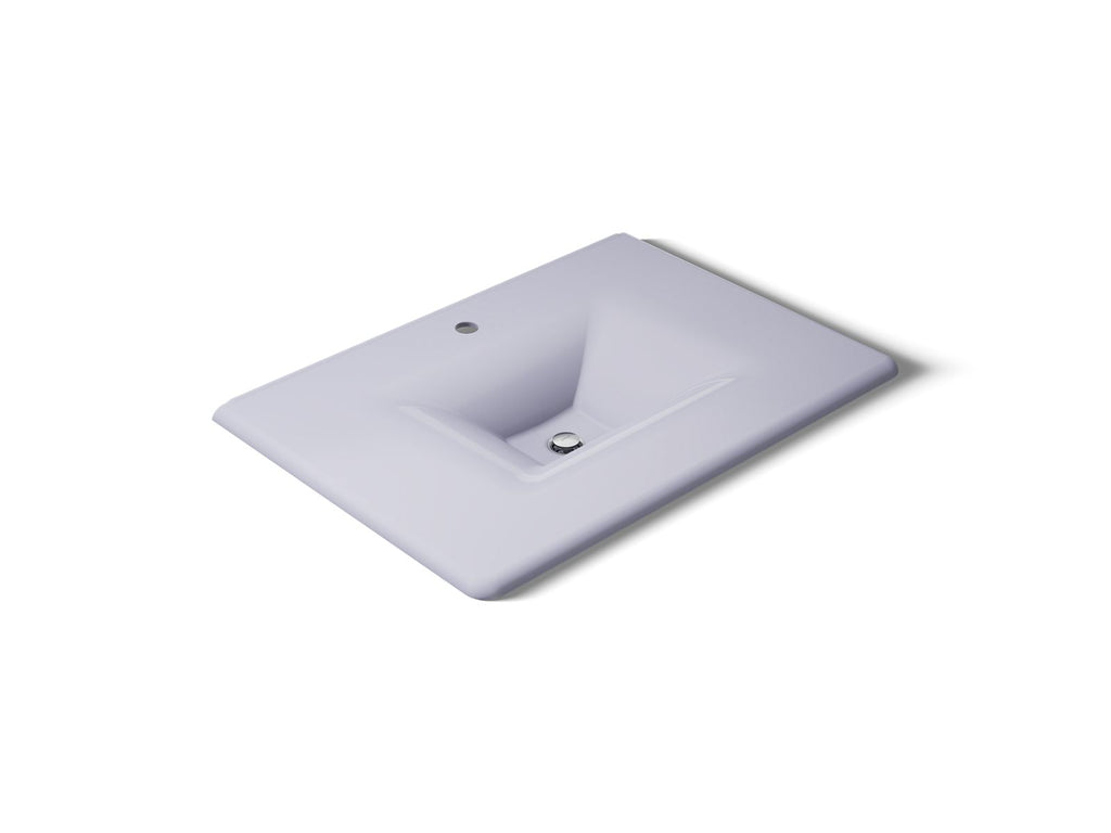 KOHLER K-3049-1-GRL Iron/Impressions 31" Enameled Cast Iron Vanity Top With Integrated Rectangular Sink - Lavender Grey