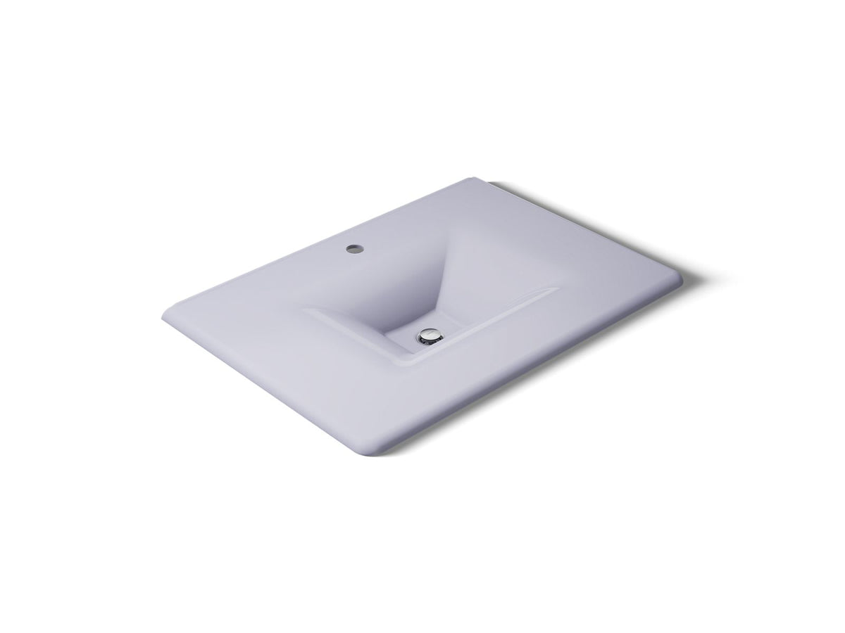 KOHLER K-3049-1-GRL Iron/Impressions 31" Enameled Cast Iron Vanity Top With Integrated Rectangular Sink - Lavender Grey