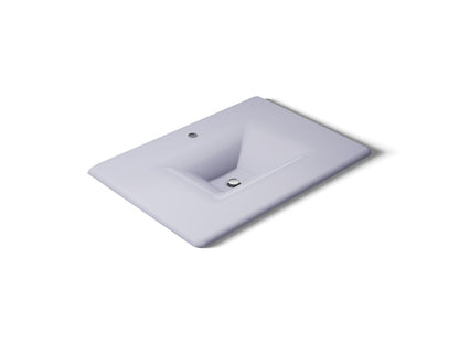 KOHLER K-3049-1-GRL Iron/Impressions 31" Enameled cast iron vanity top with integrated rectangular sink - Lavender Grey