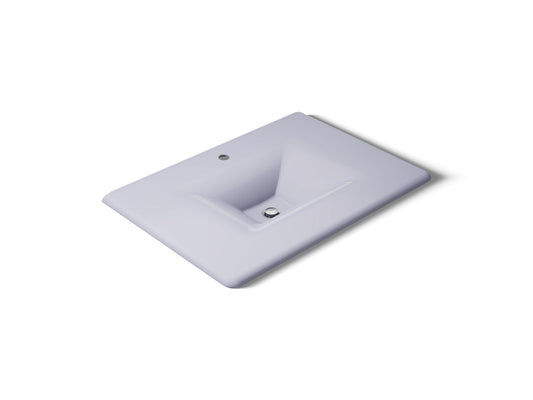 KOHLER K-3049-1-GRL Iron/Impressions 31" Enameled cast iron vanity top with integrated rectangular sink - Lavender Grey