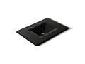 KOHLER K-3049-8-7 Iron/Impressions 31" Enameled Cast Iron Vanity Top With Integrated Rectangular Sink - Black Black