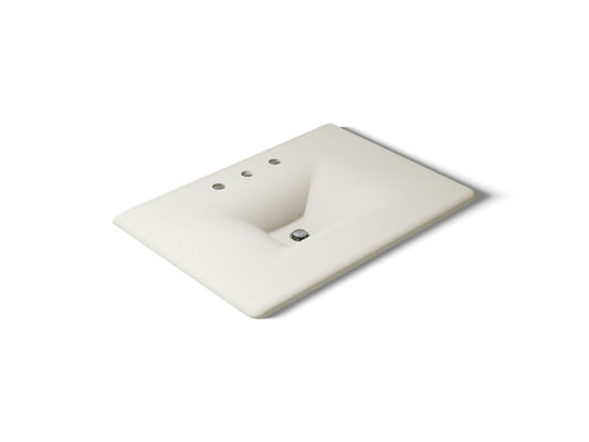 KOHLER K-3049-8-96 Iron/Impressions 31" Enameled cast iron vanity top with integrated rectangular sink - Biscuit