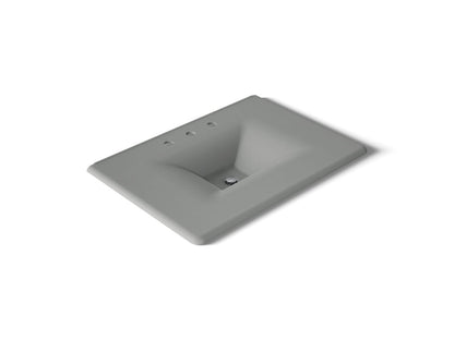 KOHLER K-3049-8-FT Iron/Impressions 31" Enameled cast iron vanity top with integrated rectangular sink - Basalt
