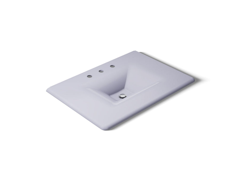 KOHLER K-3049-8-GRL Iron/Impressions 31" Enameled Cast Iron Vanity Top With Integrated Rectangular Sink - Lavender Grey