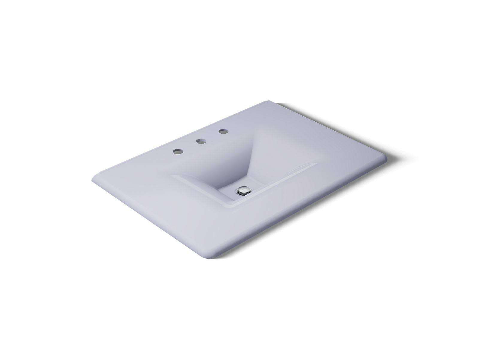 KOHLER K-3049-8-GRL Iron/Impressions 31" Enameled Cast Iron Vanity Top With Integrated Rectangular Sink - Lavender Grey