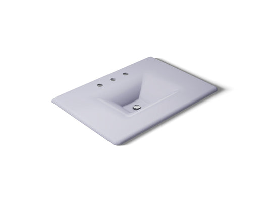 KOHLER K-3049-8-GRL Iron/Impressions 31" Enameled cast iron vanity top with integrated rectangular sink - Lavender Grey