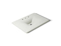 KOHLER K-3049-8-NY Iron/Impressions 31" Enameled Cast Iron Vanity Top With Integrated Rectangular Sink - Dune
