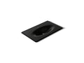 KOHLER K-3051-1-7 Iron/Impressions 37" Enameled Cast Iron Vanity Top With Integrated Oval Sink - Black Black