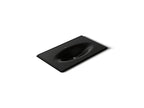 KOHLER K-3051-1-7 Iron/Impressions 37" Enameled Cast Iron Vanity Top With Integrated Oval Sink - Black Black