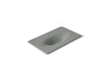 KOHLER K-3051-1-FT Iron/Impressions 37" Enameled Cast Iron Vanity Top With Integrated Oval Sink - Basalt