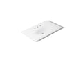KOHLER K-3051-8-0 Iron/Impressions 37" Enameled Cast Iron Vanity Top With Integrated Oval Sink - White