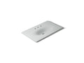 KOHLER K-3051-8-95 Iron/Impressions 37" Enameled Cast Iron Vanity Top With Integrated Oval Sink - Ice Grey