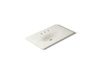 KOHLER K-3051-8-96 Iron/Impressions 37" Enameled Cast Iron Vanity Top With Integrated Oval Sink - Biscuit