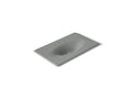 KOHLER K-3051-8-FT Iron/Impressions 37" Enameled Cast Iron Vanity Top With Integrated Oval Sink - Basalt