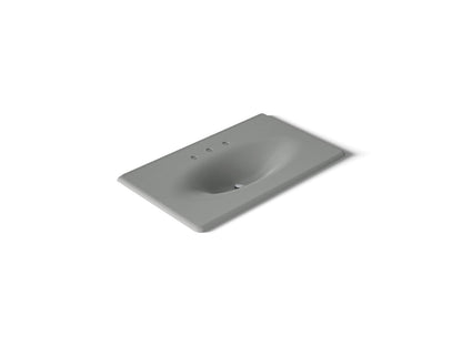 KOHLER K-3051-8-FT Iron/Impressions 37" Enameled cast iron vanity top with integrated oval sink - Basalt