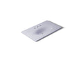 KOHLER K-3051-8-GRL Iron/Impressions 37" Enameled Cast Iron Vanity Top With Integrated Oval Sink - Lavender Grey