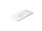 KOHLER K-3052-1-0 Iron/Impressions 43" Enameled Cast Iron Vanity Top With Integrated Oval Sink - White