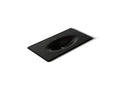 KOHLER K-3052-1-7 Iron/Impressions 43" Enameled Cast Iron Vanity Top With Integrated Oval Sink - Black Black