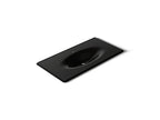 KOHLER K-3052-1-7 Iron/Impressions 43" Enameled Cast Iron Vanity Top With Integrated Oval Sink - Black Black