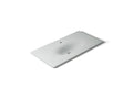 KOHLER K-3052-1-95 Iron/Impressions 43" Enameled Cast Iron Vanity Top With Integrated Oval Sink - Ice Grey