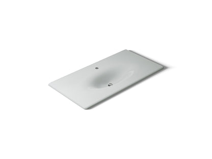 KOHLER K-3052-1-95 Iron/Impressions 43" Enameled cast iron vanity top with integrated oval sink - Ice Grey