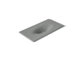 KOHLER K-3052-1-FT Iron/Impressions 43" Enameled Cast Iron Vanity Top With Integrated Oval Sink - Basalt
