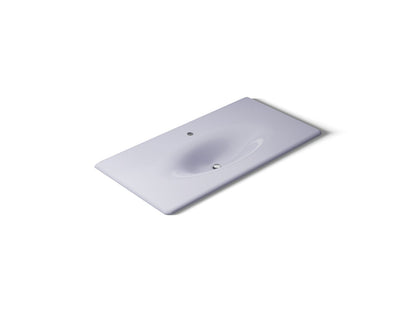 KOHLER K-3052-1-GRL Iron/Impressions 43" Enameled cast iron vanity top with integrated oval sink - Lavender Grey
