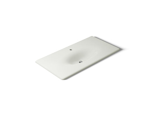 KOHLER K-3052-1-NY Iron/Impressions 43" Enameled cast iron vanity top with integrated oval sink - Dune