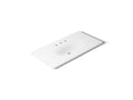KOHLER K-3052-8-0 Iron/Impressions 43" Enameled Cast Iron Vanity Top With Integrated Oval Sink - White