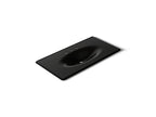 KOHLER K-3052-8-7 Iron/Impressions 43" Enameled Cast Iron Vanity Top With Integrated Oval Sink - Black Black
