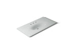 KOHLER K-3052-8-95 Iron/Impressions 43" Enameled Cast Iron Vanity Top With Integrated Oval Sink - Ice Grey