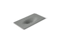 KOHLER K-3052-8-FT Iron/Impressions 43" Enameled Cast Iron Vanity Top With Integrated Oval Sink - Basalt