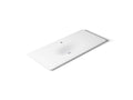 KOHLER K-3053-1-0 Iron/Impressions 49" Enameled Cast Iron Vanity Top With Integrated Oval Sink - White