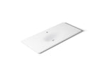 KOHLER K-3053-1-0 Iron/Impressions 49" Enameled Cast Iron Vanity Top With Integrated Oval Sink - White