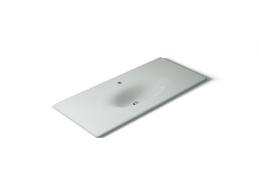 KOHLER K-3053-1-95 Iron/Impressions 49" Enameled cast iron vanity top with integrated oval sink - Ice Grey