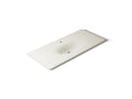 KOHLER K-3053-1-96 Iron/Impressions 49" Enameled Cast Iron Vanity Top With Integrated Oval Sink - Biscuit