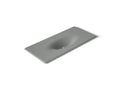KOHLER K-3053-1-FT Iron/Impressions 49" Enameled Cast Iron Vanity Top With Integrated Oval Sink - Basalt