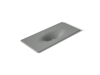 KOHLER K-3053-1-FT Iron/Impressions 49" Enameled cast iron vanity top with integrated oval sink - Basalt