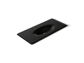 KOHLER K-3053-8-7 Iron/Impressions 49" Enameled Cast Iron Vanity Top With Integrated Oval Sink - Black Black