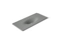 KOHLER K-3053-8-FT Iron/Impressions 49" Enameled Cast Iron Vanity Top With Integrated Oval Sink - Basalt