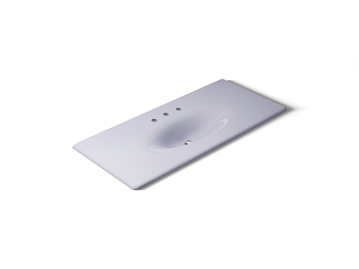 KOHLER K-3053-8-GRL Iron/Impressions 49" Enameled cast iron vanity top with integrated oval sink - Lavender Grey