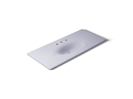 KOHLER K-3053-8-GRL Iron/Impressions 49" Enameled cast iron vanity top with integrated oval sink - Lavender Grey