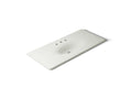KOHLER K-3053-8-NY Iron/Impressions 49" Enameled Cast Iron Vanity Top With Integrated Oval Sink - Dune