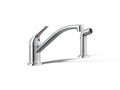 KOHLER K-30614-CP Jolt Single-Handle Kitchen Sink Faucet With Side Sprayer - Polished Chrome