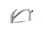 KOHLER K-30614-CP Jolt Single-Handle Kitchen Sink Faucet With Side Sprayer - Polished Chrome