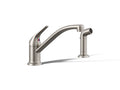 KOHLER K-30614-VS Jolt Single-Handle Kitchen Sink Faucet With Side Sprayer - Vibrant Stainless