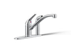 KOHLER K-30615-CP Jolt Single-Handle Kitchen Sink Faucet With Side Sprayer - Polished Chrome