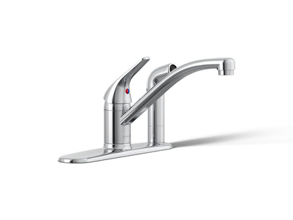 KOHLER K-30615-CP Jolt Single-handle kitchen sink faucet with side sprayer - Polished Chrome