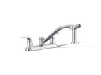 KOHLER K-30616-CP Jolt Two-Handle Kitchen Sink Faucet With Side Sprayer - Polished Chrome